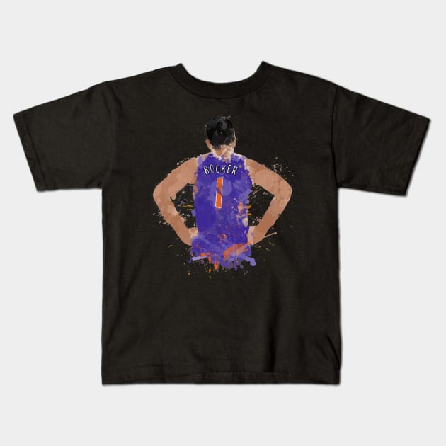 Devin-Booker Kids T-Shirt by patonvmaynes